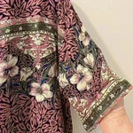 Vintage Bobbie Brooks Floral Boho Purple Pink Blouse Size medium Photo 2