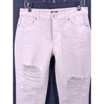 NWT AFRM Luisa White Denim Distressed High Rise Button Fly Ankle Jeans Size 26 Photo 2