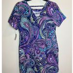 Talbots  Athletic Dress Size Medium Petite Blue Purple Green Nautical Athlux Photo 4