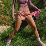 Free People Brushed Apricot Way Home Shorts Size Medium Photo 2