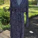 Old Navy Black/ White HEARTS Faux Wrap JERSEY Tie Waist Dress Maternity Sz XXL Photo 0