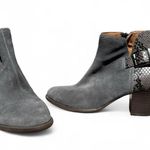 Vionic Naomi Suede Leather Snake-Print Water-Resistant Gray Boots Women’s 7 Photo 0