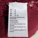 American Eagle Crochet Cowl Neck Tunic Sweater Pullover Oversized Red Knit M  Photo 7