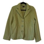 Women’s 100% Wool Tribal Blazer Jacket, Size 8, Green Boiled Felted Wool Photo 0