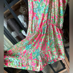 Lilly Pulitzer  Deanna Romper Southern Charm Flamingo v neck sleeveless neon Photo 4