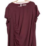 Reformation  Burgundy Frasier Crewneck Midi Dress Womens 22 Photo 2