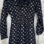 Whistles Aggie Navy Daisy Print Ruffle Dress Size 4 Blue Photo 0