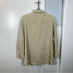 12th Tribe ‎ Tan Lightweight Denim Shirt Jacket western distressed Yellowstone Photo 5