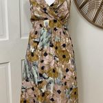 Theory Babydoll Flowy Y2K Moonstone Floral Watercolor Silk Galila Dress Sz 4 Photo 0