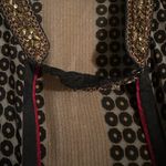 Ritu Kumar Silk Beaded Vest Open Front Boho Artsy Layering Lagenlook Size L Black Size L Photo 6