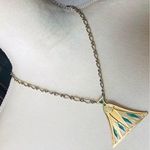 Vintage 70s Metropolitan Museum of Art Egyptian revival pendant on chain Photo 0