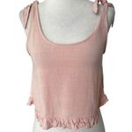 Le lis  Peach Linen Blend Crop Top Women Size XS | 62-14 Photo 0