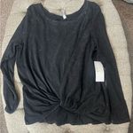 Z By Zella Mineral Wash Front‎ Knot Tee Photo 6