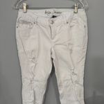 Ariya Jeans White Distressed Skinny Jeans Juniors Size 9 Women's Size 10 w/ Spandex Photo 3