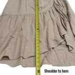 Madewell  Tan Linen Blend Tiered Ruffle Midi Skirt Women’s Size 14 Photo 10