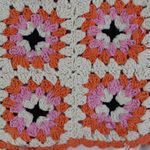 B.O.G. Collective‎ Granny Squares Cotton Knit Halter Top Multicolor Size L Orange Size L Photo 2