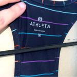 Athleta  Women's Athletic Racerback Tank Top Striped - Navy and Multicolor Size M Photo 5