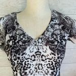 Apt. 9  black & white abstract print embellished short sleeve top Size Small Photo 1