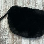 House of Harlow 1960 Black Fux Fur Small Wristlet Wallet Pouch Bag Photo 0