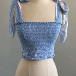 Koch  Cece‎ Smocked Top Size Small EUC Shoulder Ties Photo 0