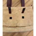 Y2K Academia Preppy Back to School Corduroy Brown Messenger Bag Full Zip Closure Photo 5