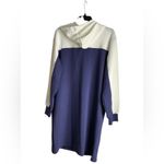 Halara  Long Sleeve Hoodie Dress - Navy and Cream Photo 4