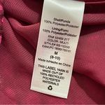 Pink and Gold Chiffon Smocked Neck Long Sleeve Midi Dress Size M Photo 6