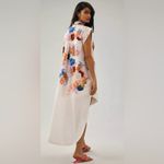 Maeve by Anthropologie Floral High-Low Button-Front Shirt Dress Sz Medium Petite Photo 5