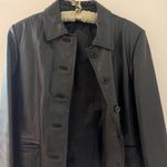 Preston & York New condition  100% leather black jacket button up size M Photo 1