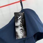 XScape Dress SZ 10 Ruffle Off The Shoulder Gown Evening Wedding Formal Navy NWT Photo 6