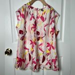 Hugo Boss Silk Floral Sleeveless Abstract V Neck Iore Lightweight Top 8 Photo 2