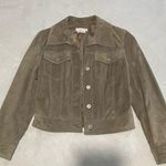 Jill Stuart  Italy Genuine Leather Suede‎ Trucker Jacket size small Photo 0
