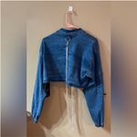 American Bazi  Blue Denim Jacket NWT Women’s Large Chain Y2K Style Photo 9