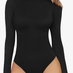 MANGOPOP Women's Mock Turtle Neck Long Sleeve Tops Bodysuit Jumpsuit Photo 0