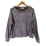 Mustard Seed Knit Cropped Sweater Womens S Purple Cottagecore Cozy Photo 1
