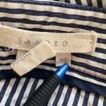 Sandro  Seersucker Navy and White Stripe Mini Skirt 100% Cotton Photo 4