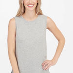 Spanx Pima Cotton Stretch Slub Muscle Tee Tank Top Heather Gray 2X Photo 0