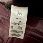 Joie  Burgundy Vegan Leather Pants Photo 6