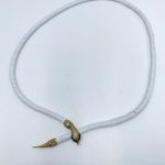 Vintage DL Auld Snake Head White Metal Mesh Adjustable Choker Necklace Or Belt Photo 0