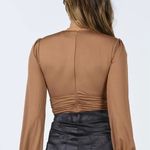 Princess Polly Brown Fitted Wrap Bodysuit Photo 1