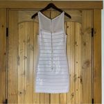 Bebe  Baby Pink Sequin Bandage Bodycon Mesh Mini Dress Size Small Photo 4