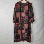 Pinkblush Womens Kimono Cover Up Size L Black Brown Bandana Paisley Print Open Photo 0