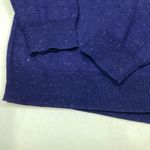 Nicole Miller Original Front Button Close Cardigan Cobalt Blue Metallic Yarn Photo 2