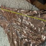 Sequined 💎 fit and flare skirt in rose gold Size M Photo 4