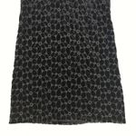 Free People Velvet Mini Dress Black Floral Beaded Sleeves Size 6 Eyelet Flapper Photo 3