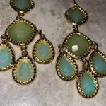 Jade/Gold Drop Style Earrings Photo 1
