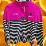 Lansdowne Ireland Rugby Polo Shirt Womens XS Pink Green Striped Shamrock Photo 1