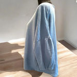 J. Jill pure 100% cotton FrenchTerry sweatshirt 3/4 balloon sleeve XLP Blue Size undefined Photo 1