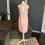 Women’s Pink Tea Length Mother of the Bride Groom Corset Back Dress Size 10 NWOT Photo 4