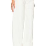 Citizens of Humanity NWT  Ayla in Serene White Baggy Cuffed Crop Jeans 32 Photo 2